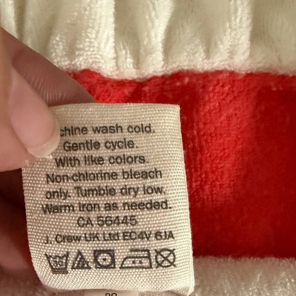 CrewCuts Kids Red and White Striped French Terry Cloth Swim Cover - {10} - Picture 4 of 4